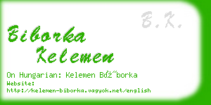 biborka kelemen business card